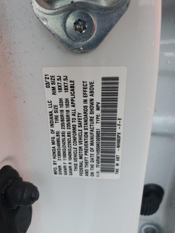 2021 Honda Cr-V Ex VIN: 7FARW1H55ME009851 Lot: 93423065