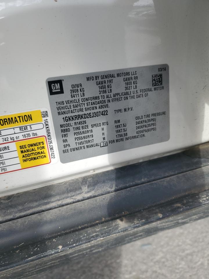 2014 GMC Acadia Slt-1 VIN: 1GKKRRKD2EJ307422 Lot: 93096315