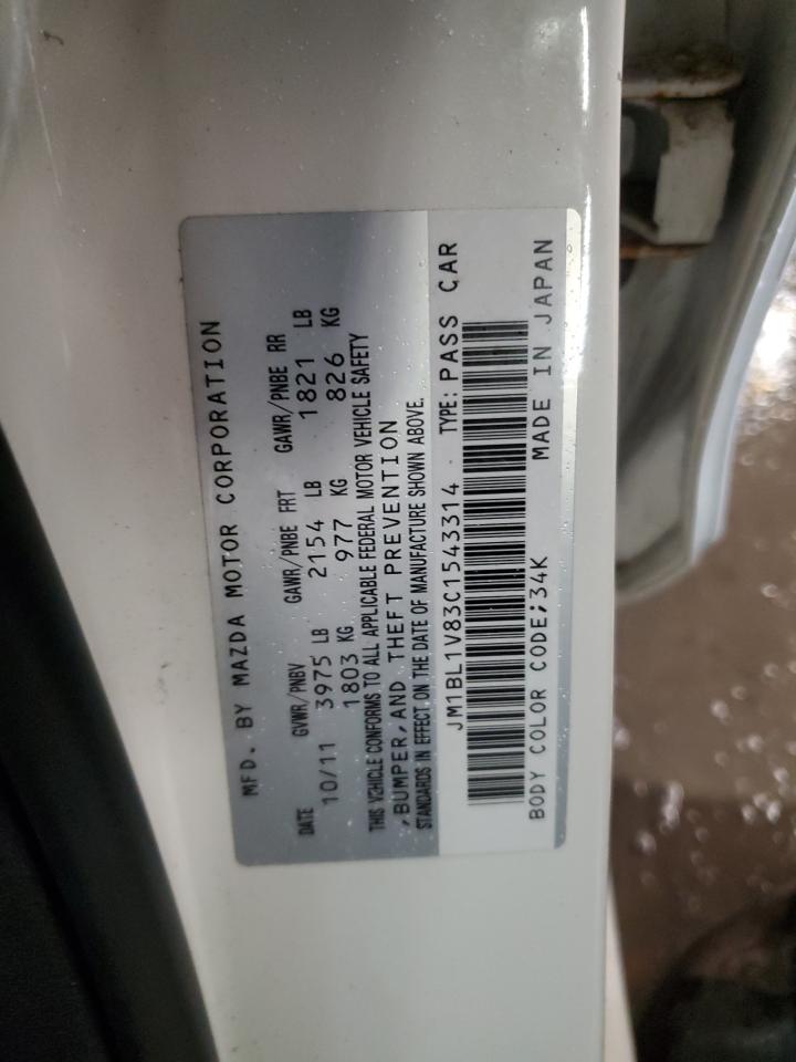 2012 Mazda 3 I VIN: JM1BL1V83C1543314 Lot: 91558955