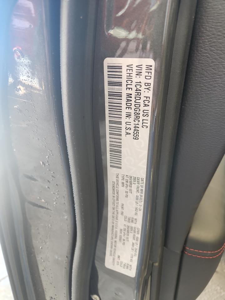 2024 Dodge Durango Gt VIN: 1C4RDJDG8RC144559 Lot: 90811855