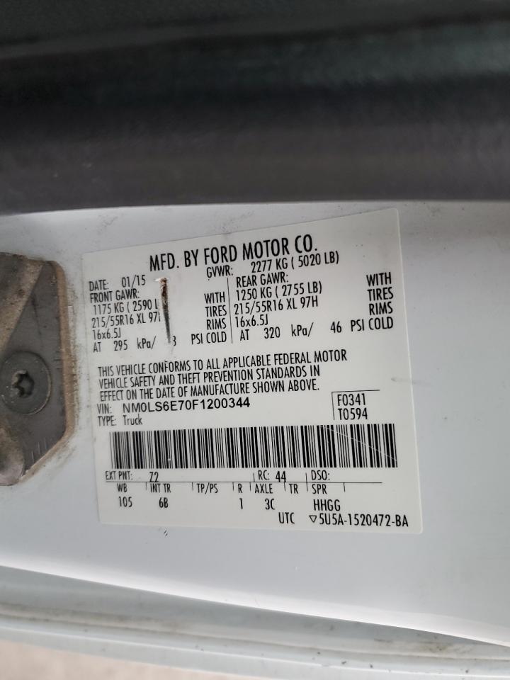 2015 Ford Transit Connect Delivery Van VIN: NM0LS6E70F1200344 Lot: 93678445