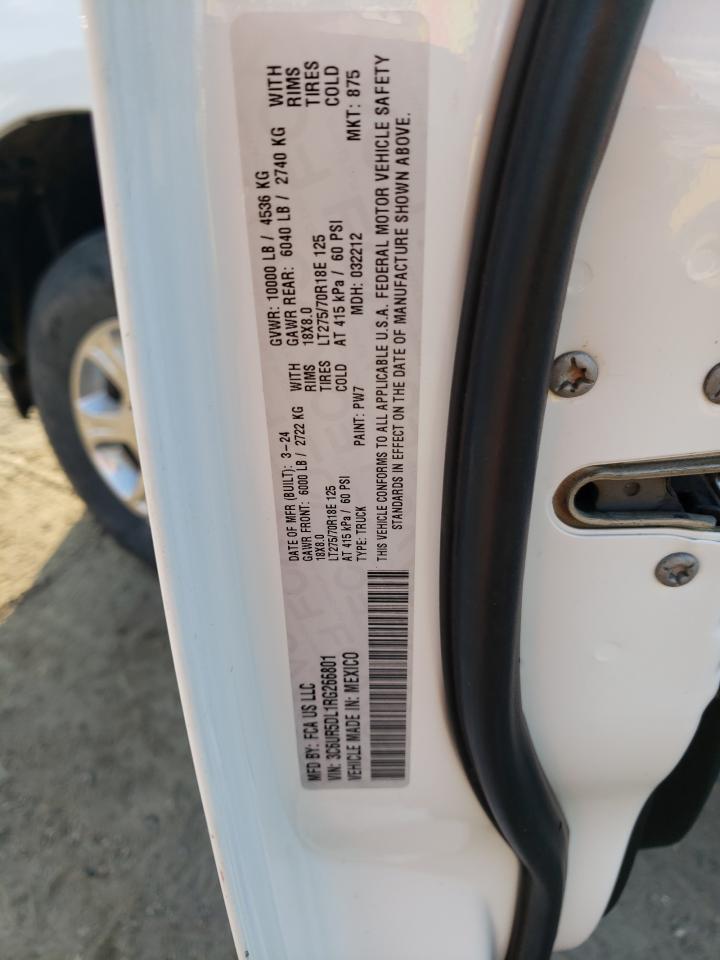 2024 Ram 2500 Big Horn VIN: 3C6UR5DL1RG266801 Lot: 93974775