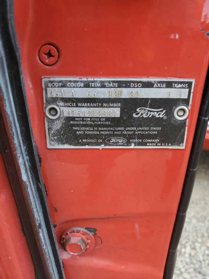 1964 Ford Falcon VIN: 4H15U212884 Lot: 91452355