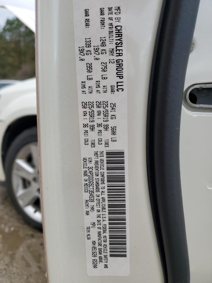 2012 Dodge Journey Crew VIN: 3C4PDDDG5CT354539 Lot: 90755945