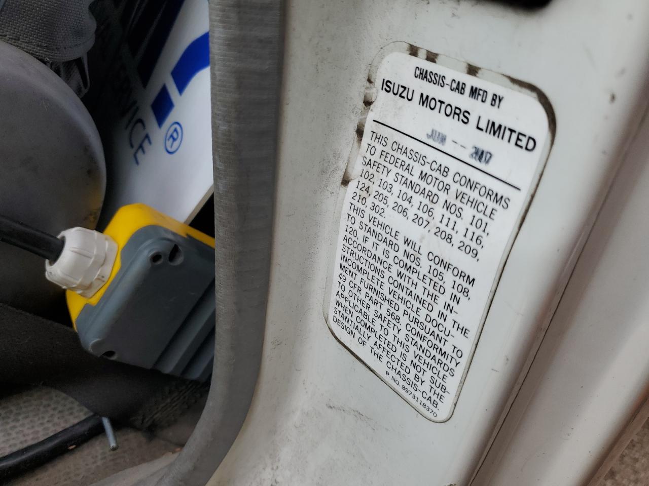 2007 Isuzu Npr VIN: 4KLC4B1U47J805356 Lot: 93041185