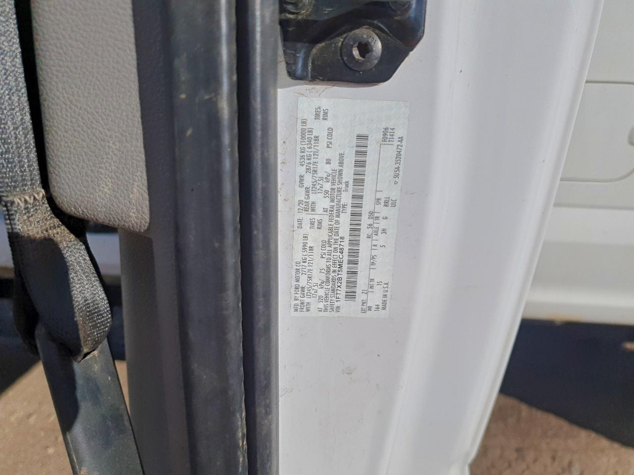 2021 Ford F250 Super Duty VIN: 1FT7X2BT5MEC48718 Lot: 94339135