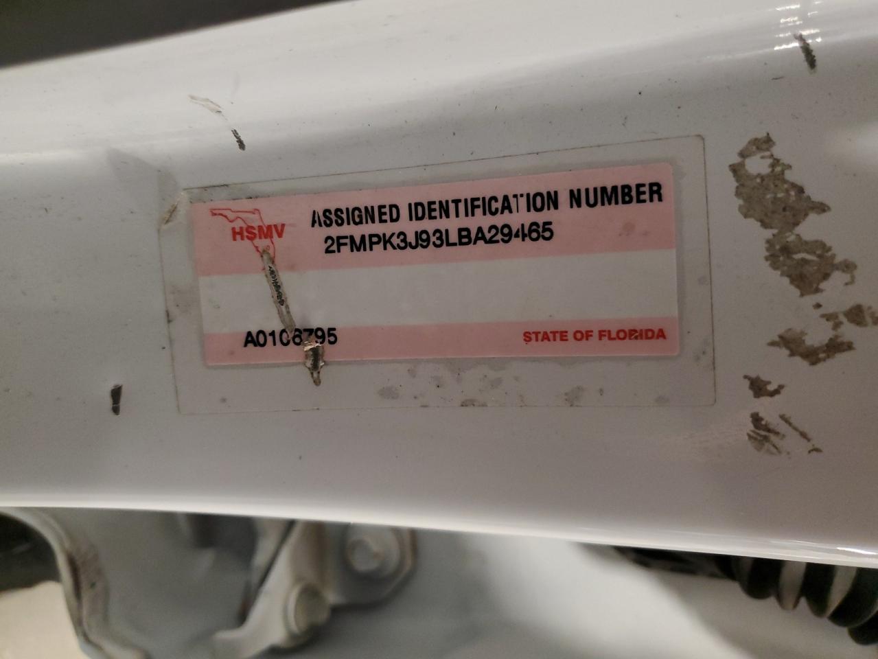 2020 Ford Edge Sel VIN: 2FMPK3J93LBA29465 Lot: 91088765