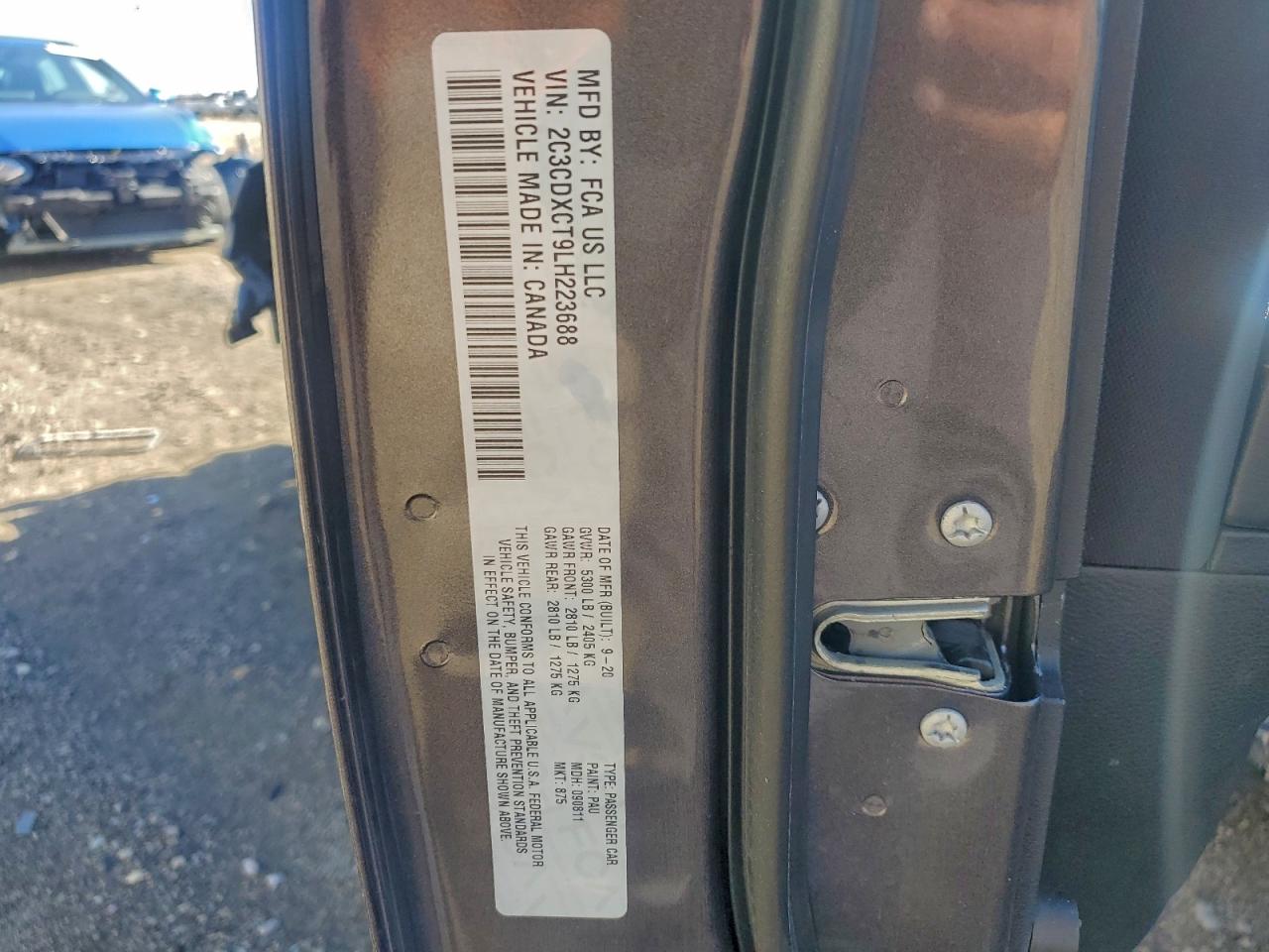 2020 Dodge Charger R/T VIN: 2C3CDXCT9LH223688 Lot: 94578925