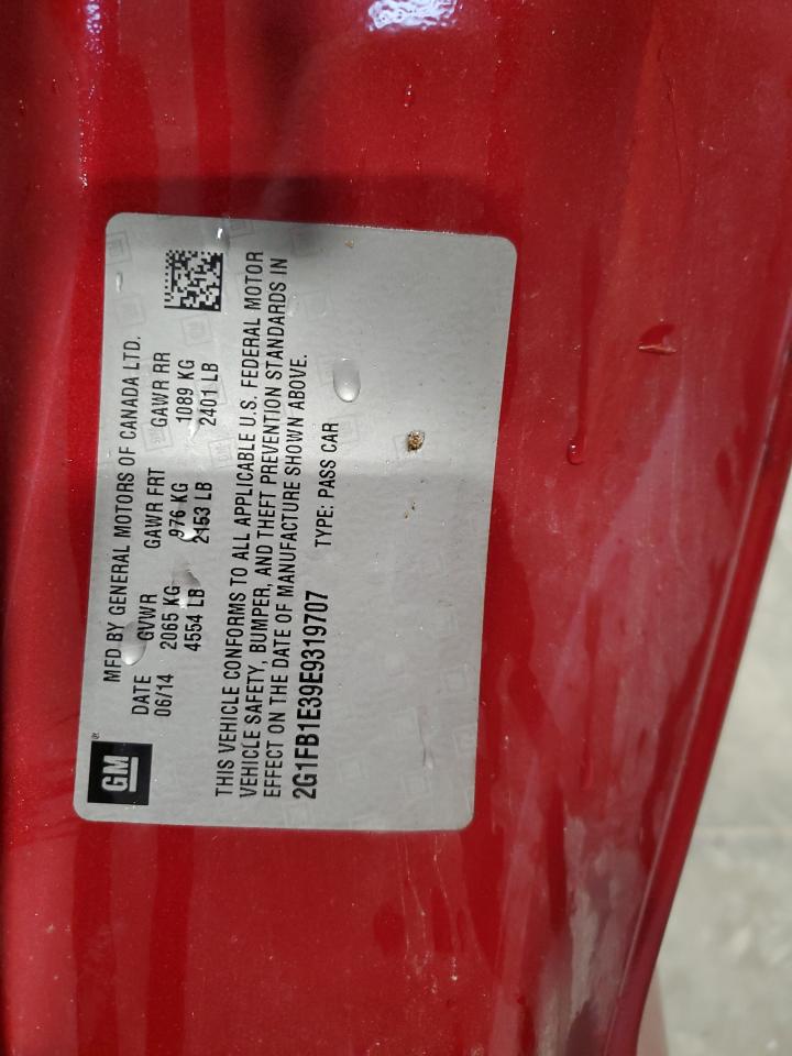 2014 Chevrolet Camaro Lt VIN: 2G1FB1E39E9319707 Lot: 93809955