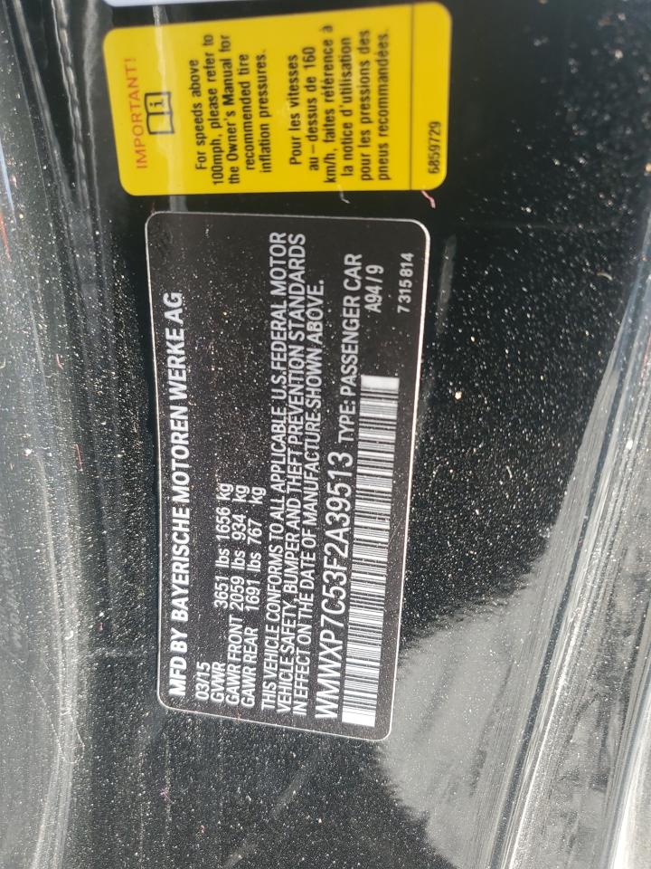 2015 Mini Cooper S VIN: WMWXP7C53F2A39513 Lot: 91389195