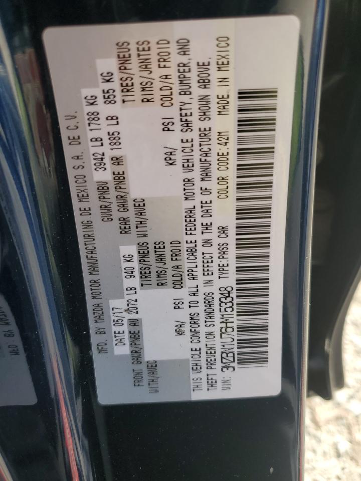 2017 Mazda 3 Sport VIN: 3MZBN1U76HM153348 Lot: 91724965