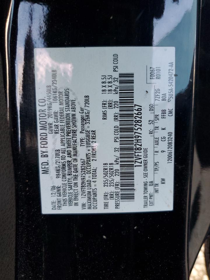 2007 Ford Mustang Gt VIN: 1ZVFT82H975282667 Lot: 92487925