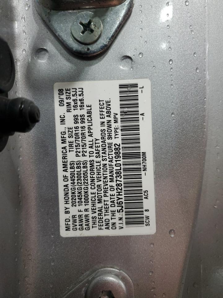 2008 Honda Element Ex VIN: 5J6YH28738L019882 Lot: 92487355