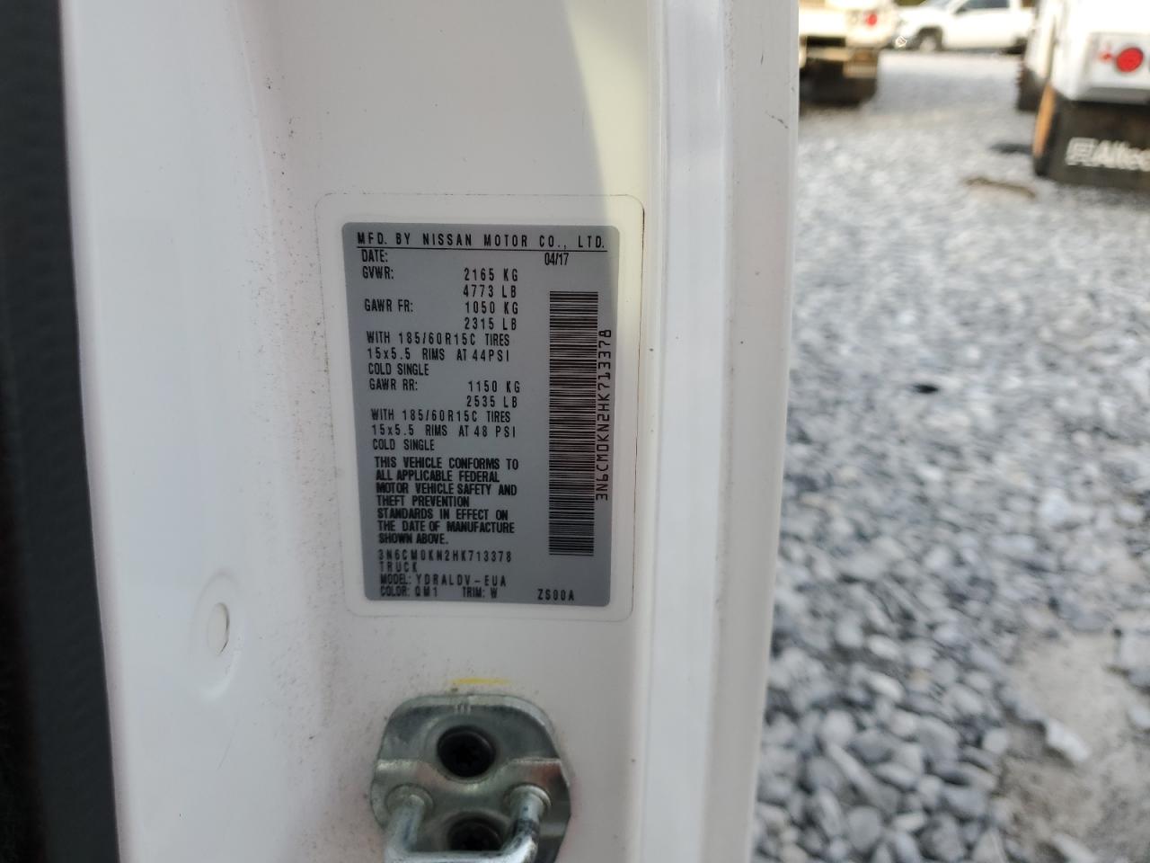 2017 Nissan Nv200 Delivery Van VIN: 3N6CM0KN2HK713378 Lot: 90750495