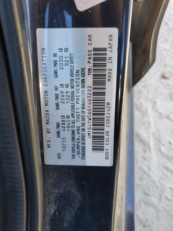 2016 Mazda 6 Grand Touring VIN: JM1GJ1W56G1463222 Lot: 92317415