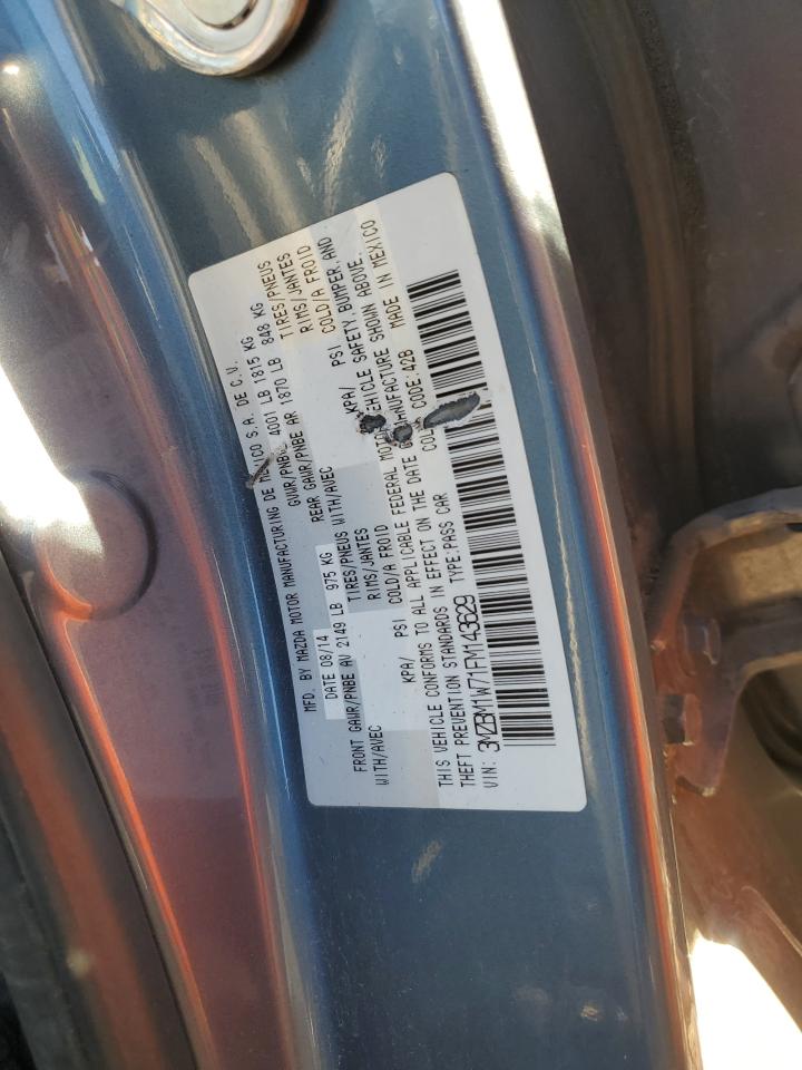 2015 Mazda 3 Grand Touring VIN: 3MZBM1W71FM143629 Lot: 91101665