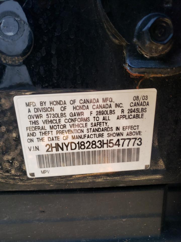 2003 Acura Mdx VIN: 2HNYD18283H547773 Lot: 90793625