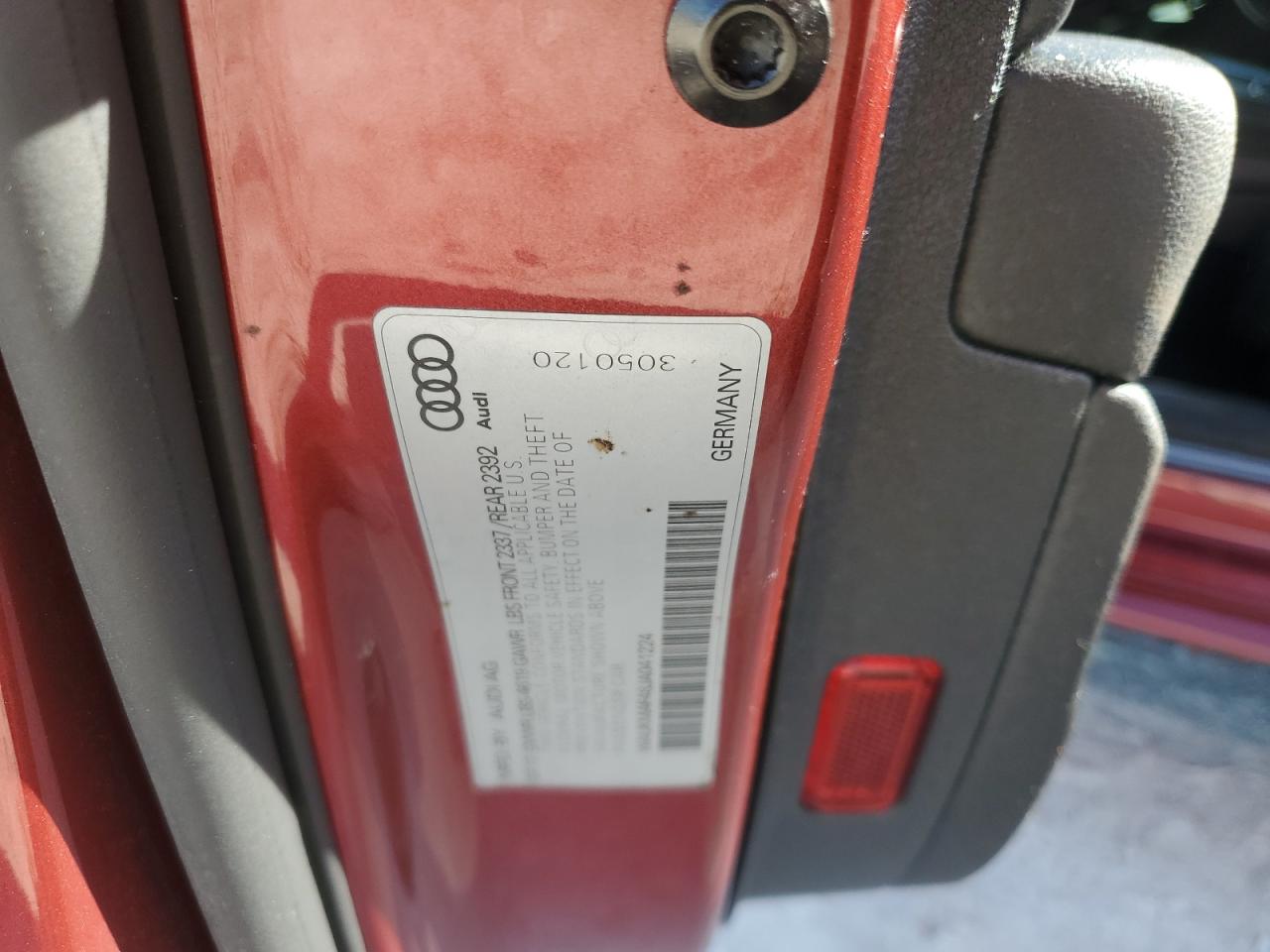 2018 Audi A4 Premium VIN: WAUKMAF48JA041224 Lot: 92290325