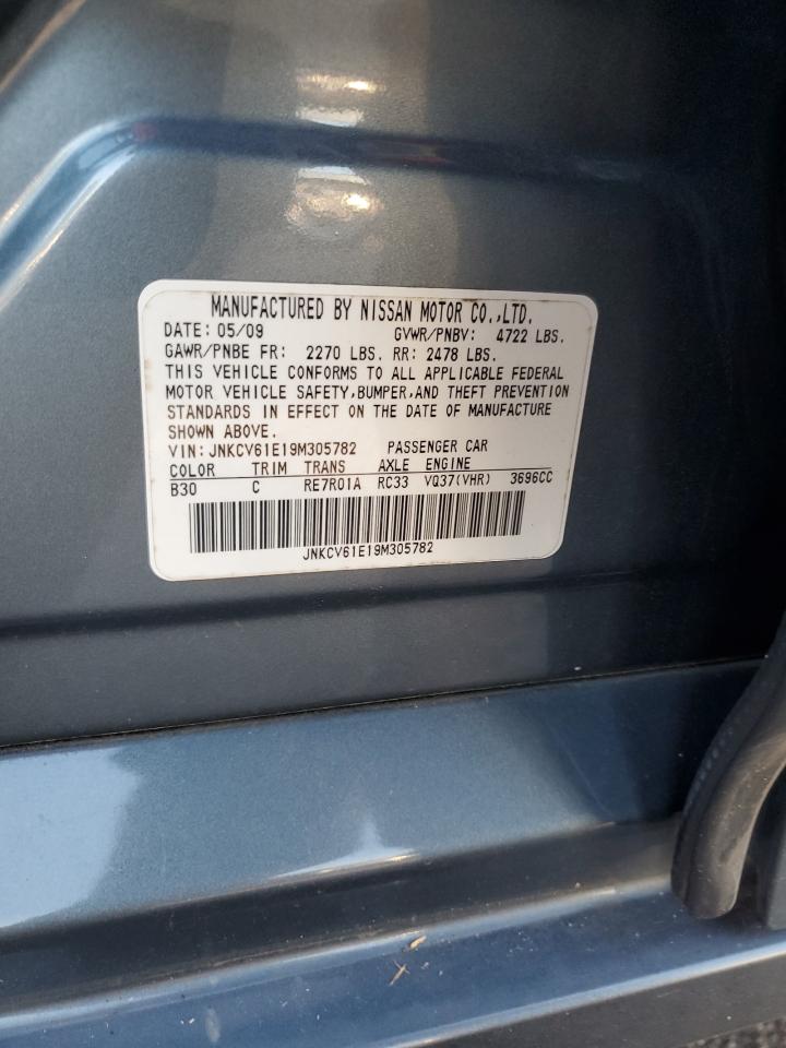 2009 Infiniti G37 Base VIN: JNKCV61E19M305782 Lot: 92397905