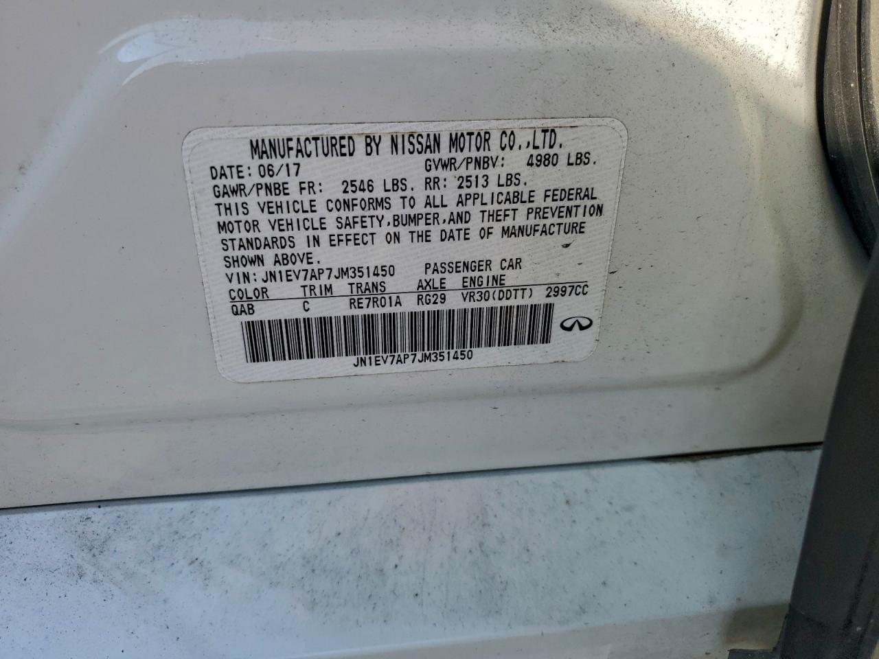 2018 Infiniti Q50 Luxe VIN: JN1EV7AP7JM351450 Lot: 93624915