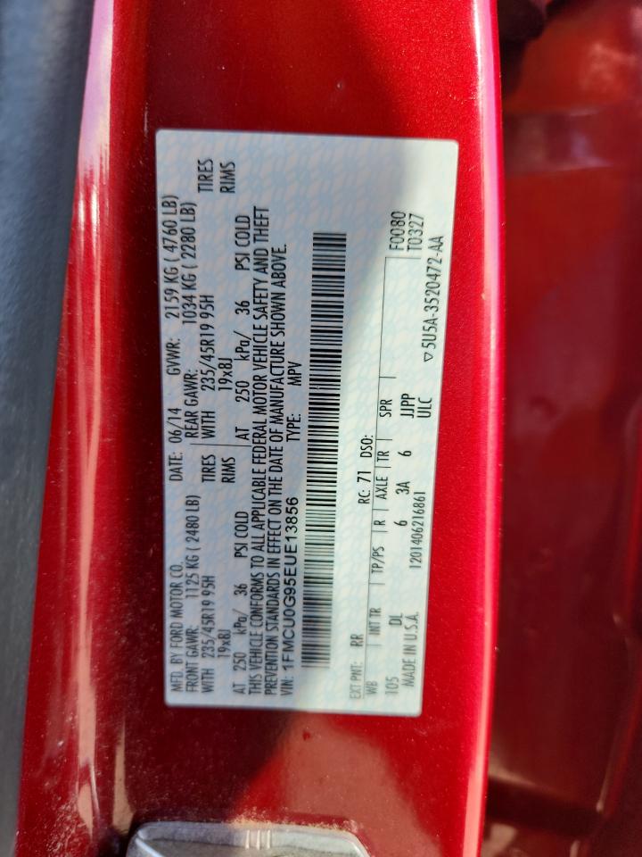 2014 Ford Escape Se VIN: 1FMCU0G95EUE13856 Lot: 93045055