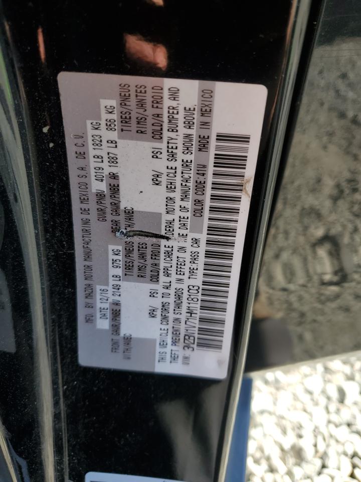 2017 Mazda 3 Touring VIN: 3MZBN1V71HM118103 Lot: 92176215