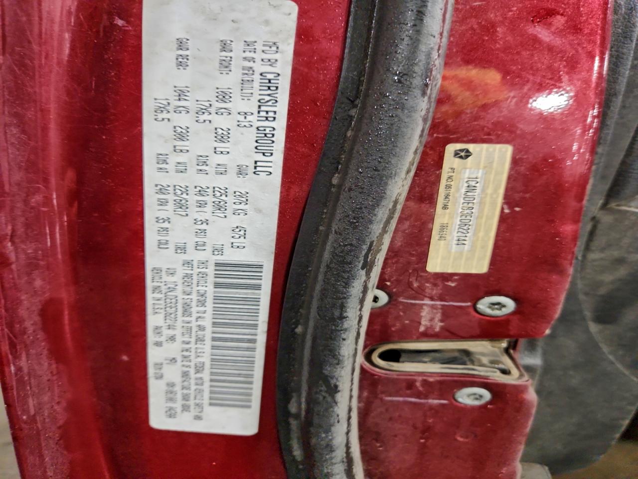 2014 Jeep Compass Latitude VIN: 1C4NJDEB3ED622144 Lot: 93690305