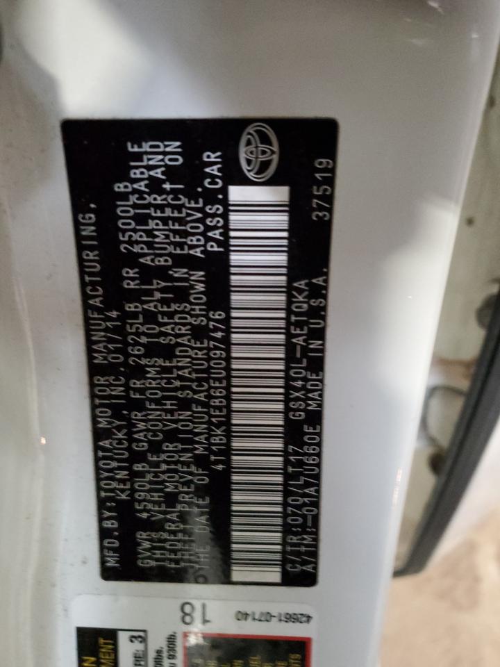 2014 Toyota Avalon Base VIN: 4T1BK1EB6EU097476 Lot: 92219745