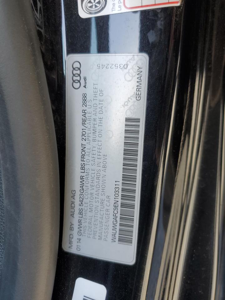 2014 Audi A7 Premium Plus VIN: WAUWGAFC9EN103311 Lot: 92886925