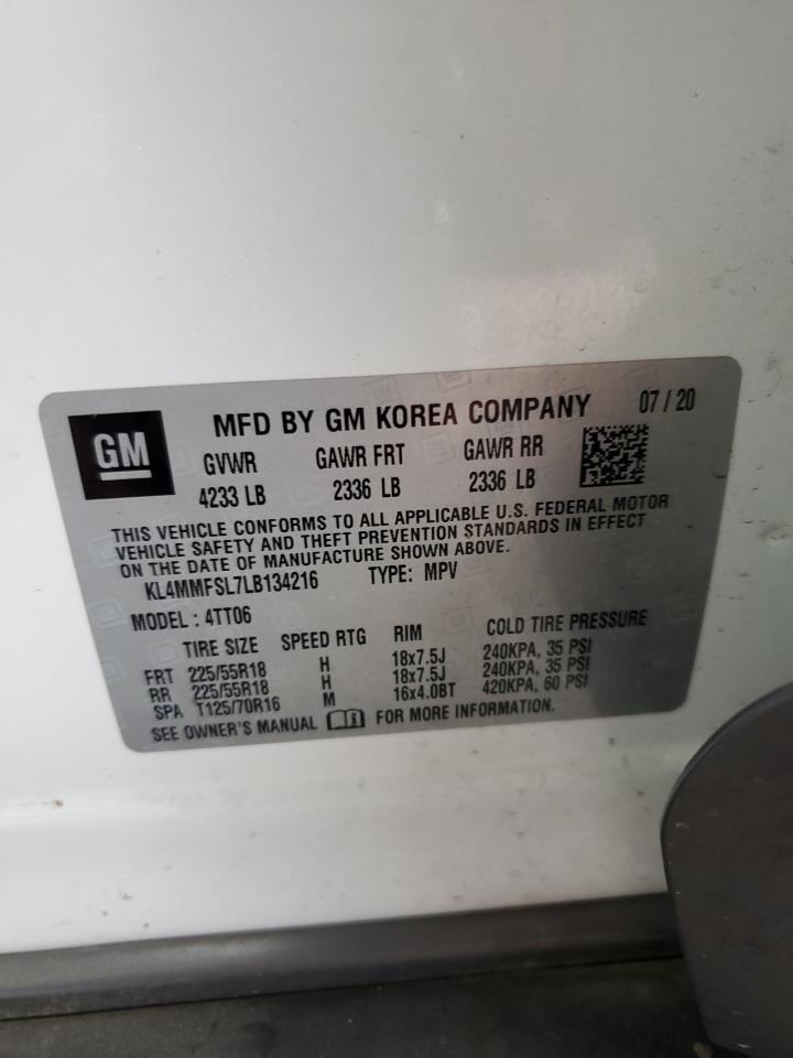 2020 Buick Encore Gx Essence VIN: KL4MMFSL7LB134216 Lot: 93735995