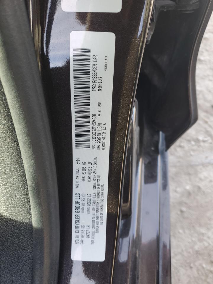 2015 Chrysler 200 C VIN: 1C3CCCCG2FN524328 Lot: 91064375