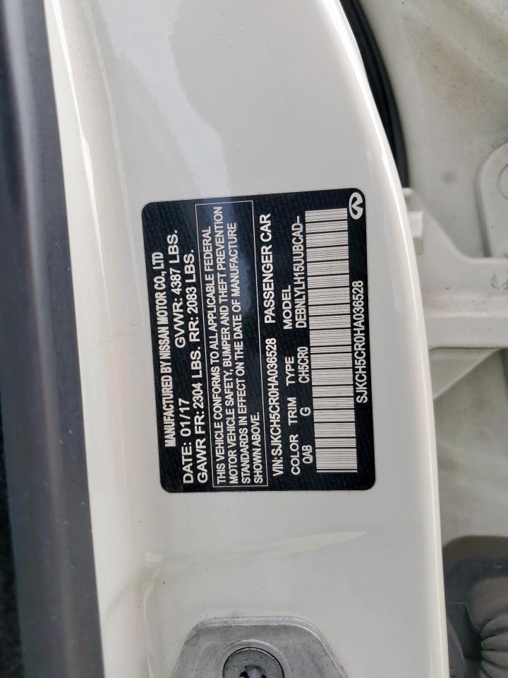 2017 Infiniti Qx30 Base VIN: SJKCH5CR0HA036528 Lot: 93323495