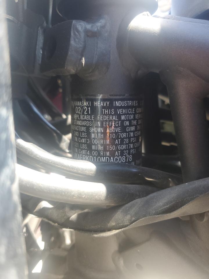 2021 Kawasaki Er400 D VIN: JKAERKD10MDAC0878 Lot: 90986475