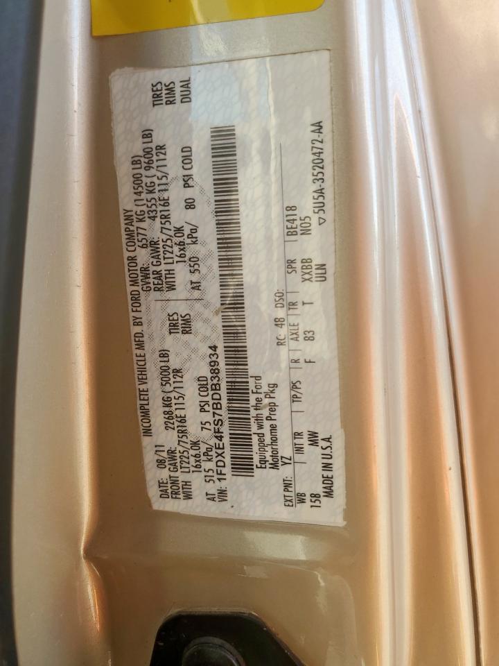 2012 Ford Forest River VIN: 1FDXE4FS7BDB38934 Lot: 92661595