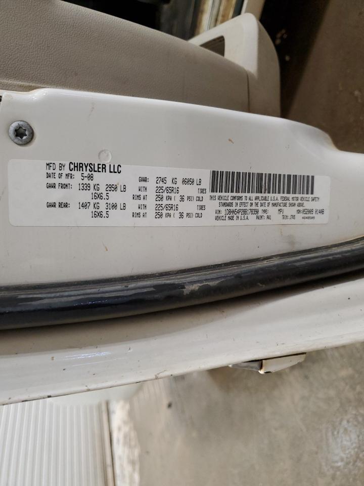 2008 Dodge Grand Caravan Sxt VIN: 1D8HN54P28B178390 Lot: 93757025