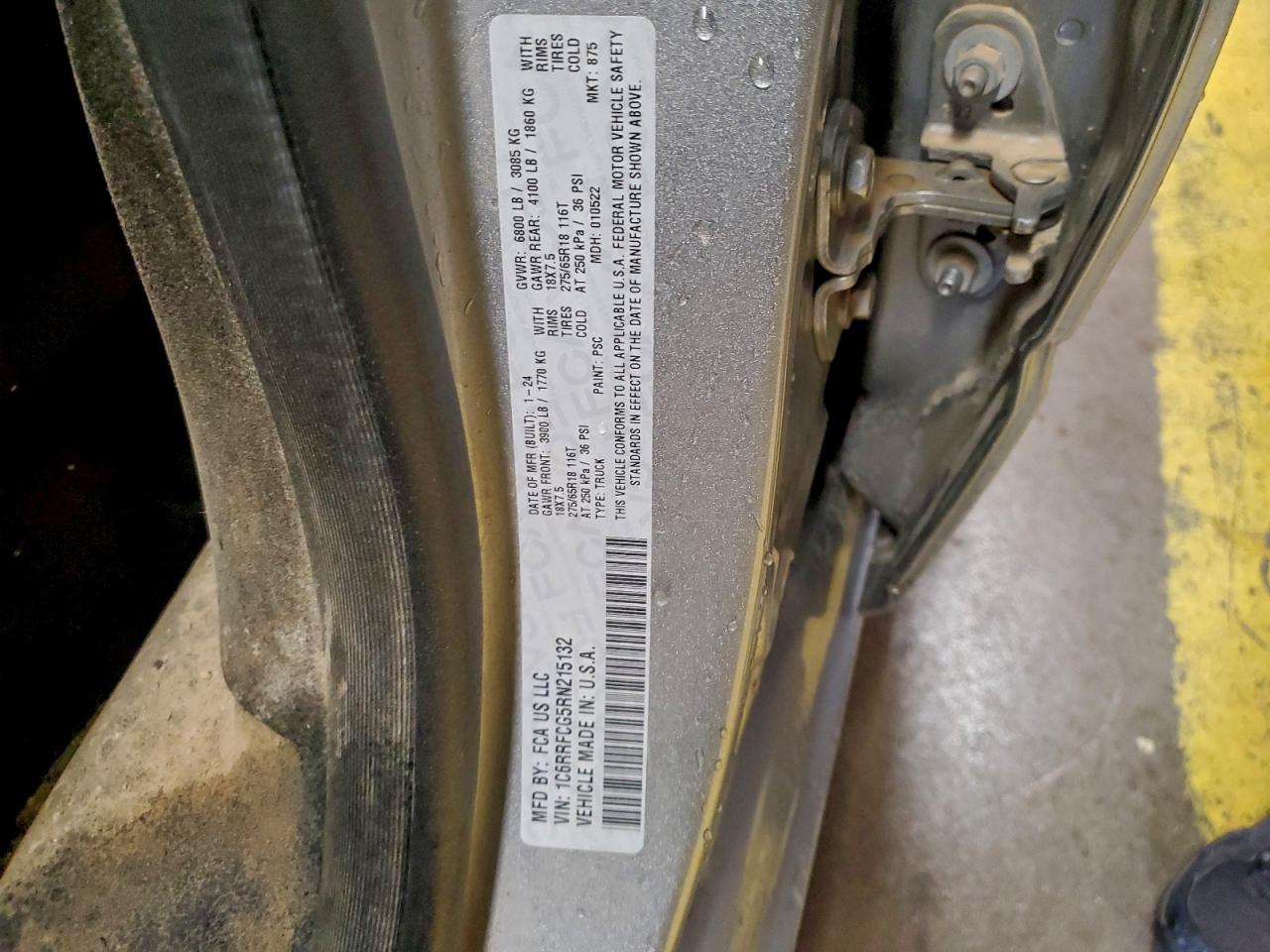 2024 Ram 1500 Tradesman VIN: 1C6RRFCG5RN215132 Lot: 93672075