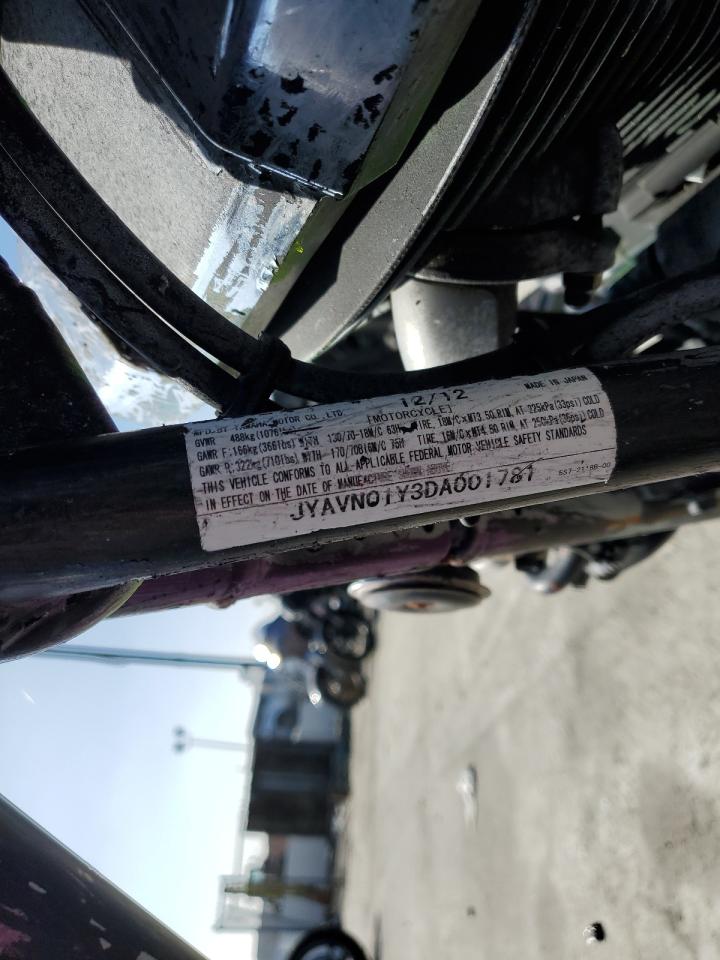 2013 Yamaha Xvs950 Ac VIN: JYAVN01Y3DA001781 Lot: 91418935