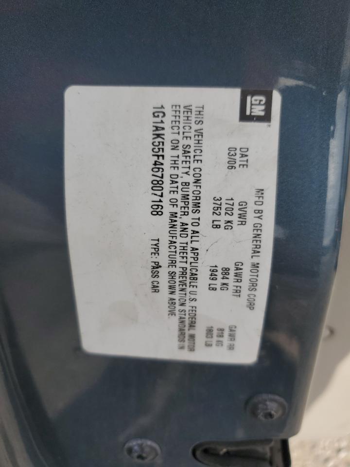 2006 Chevrolet Cobalt Ls VIN: 1G1AK55F467807168 Lot: 93475965