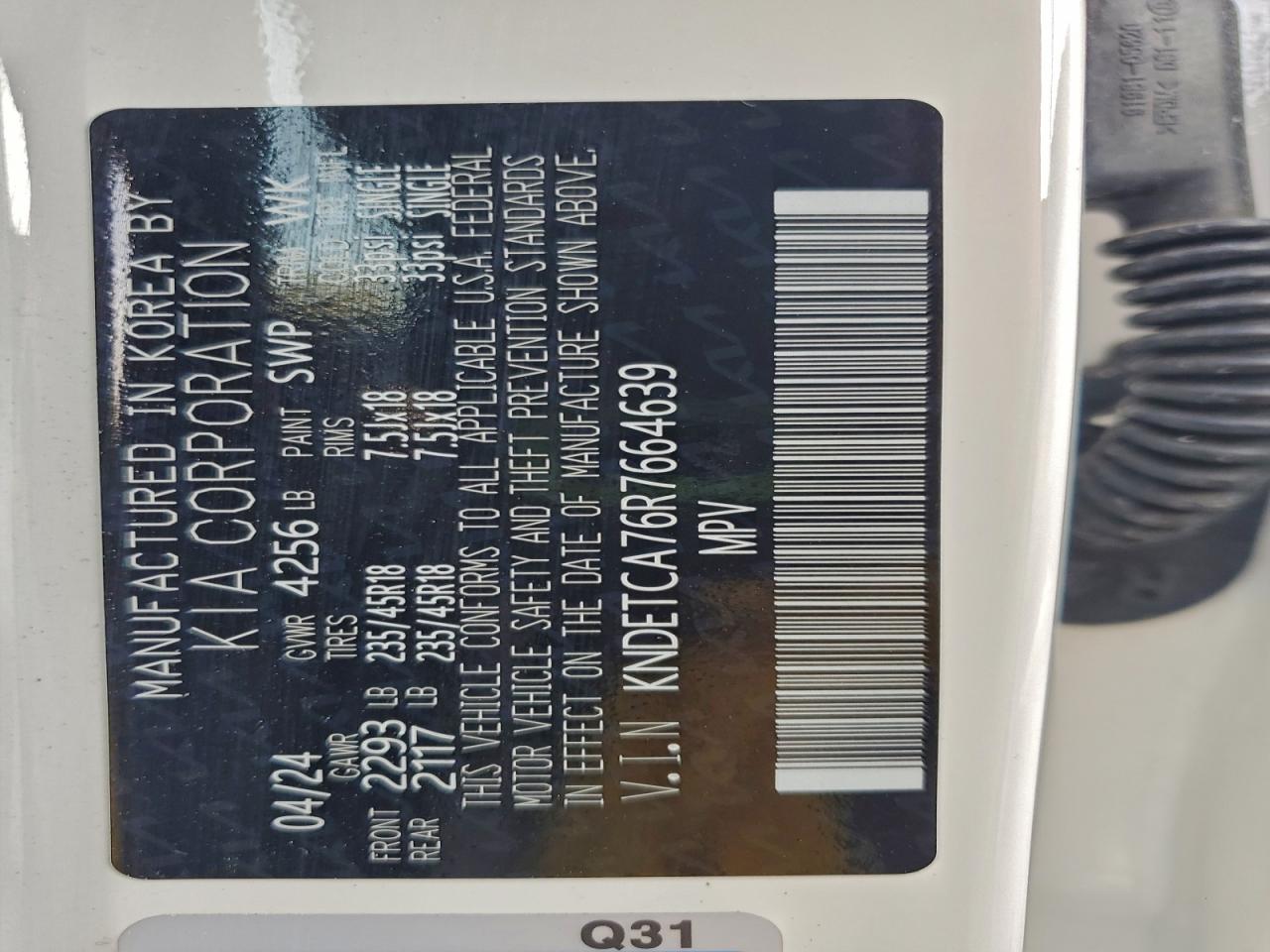 2024 Kia Seltos Sx VIN: KNDETCA76R7664639 Lot: 93492575