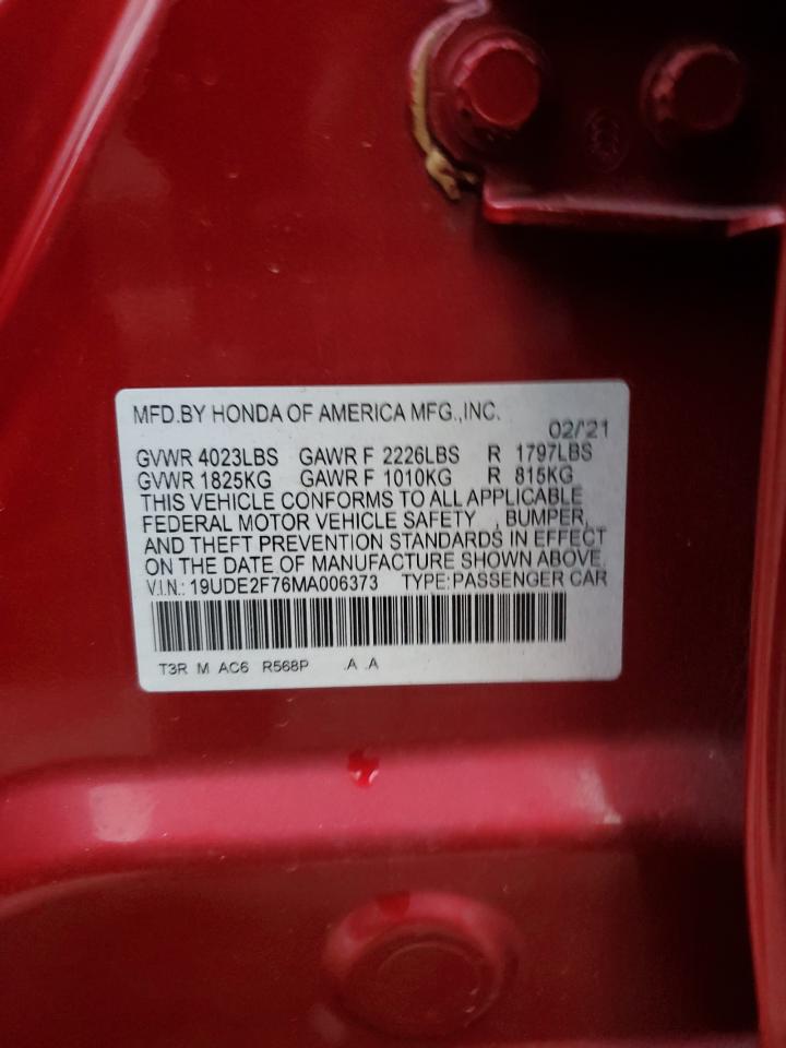 2021 Acura Ilx Premium VIN: 19UDE2F76MA006373 Lot: 91222065