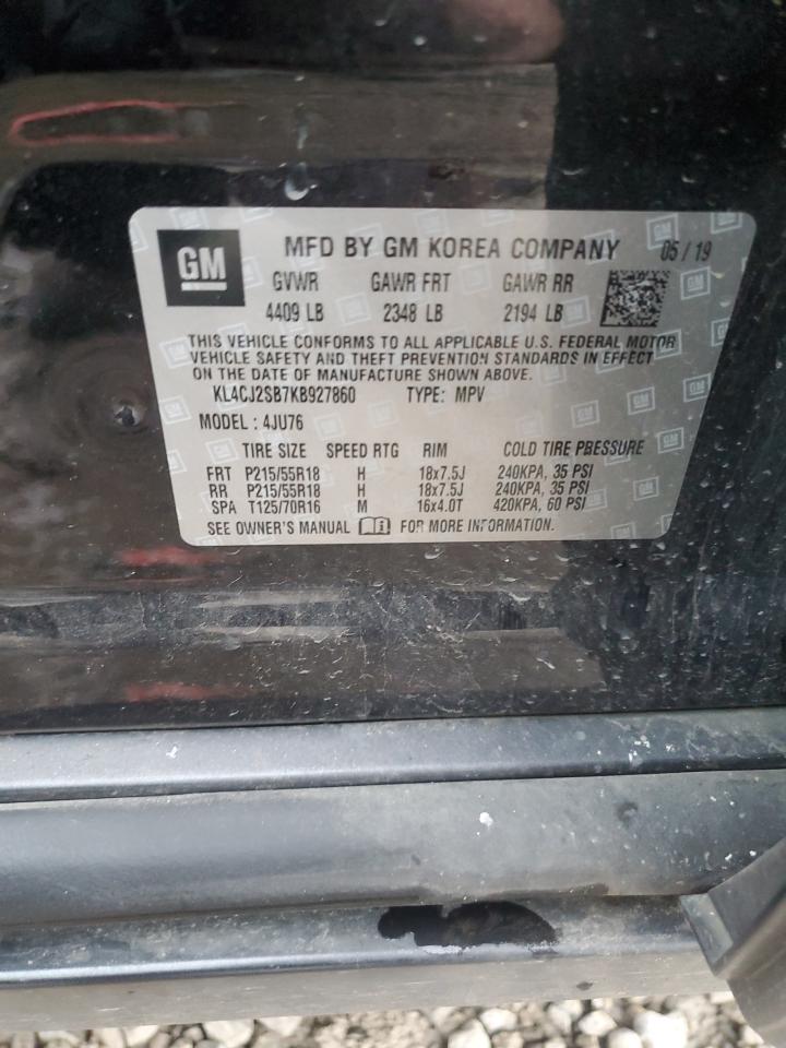 2019 Buick Encore Sport Touring VIN: KL4CJ2SB7KB927860 Lot: 92638135