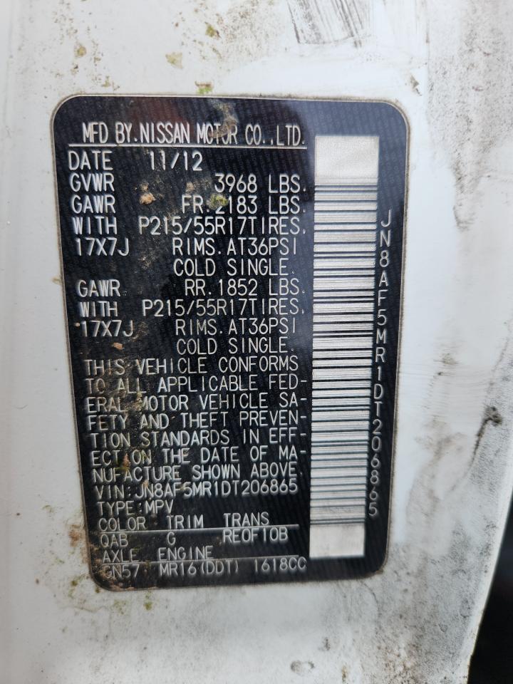 2013 Nissan Juke S VIN: JN8AF5MR1DT206865 Lot: 91457775