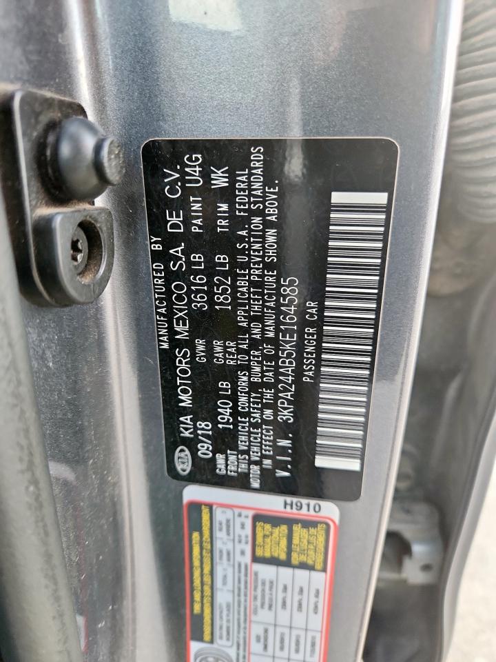 2019 Kia Rio S VIN: 3KPA24AB5KE164585 Lot: 93279885