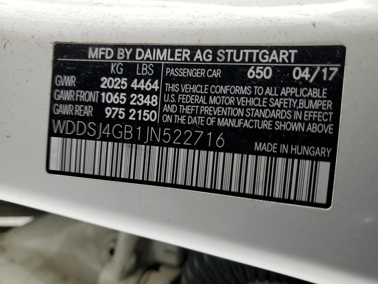 2018 Mercedes-Benz Cla 250 4Matic VIN: WDDSJ4GB1JN522716 Lot: 92420145