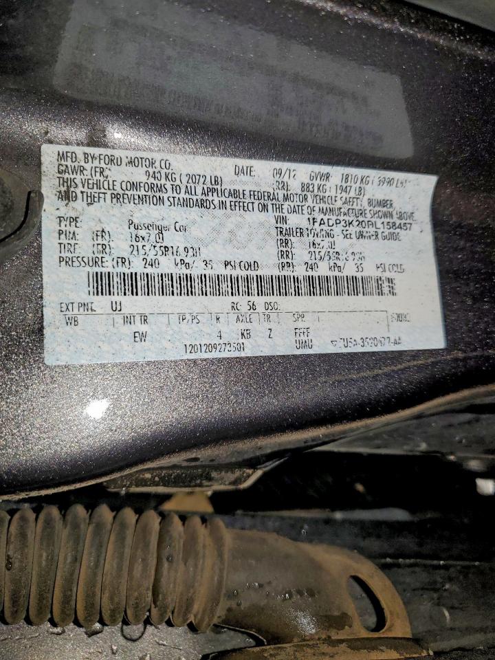 2013 Ford Focus Se VIN: 1FADP3K20DL158457 Lot: 93862345