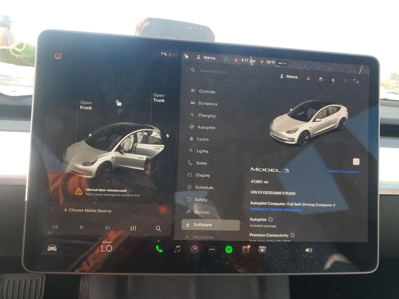 2022 Tesla Model 3 VIN: 5YJ3E1EA9NF375206 Lot: 91457295