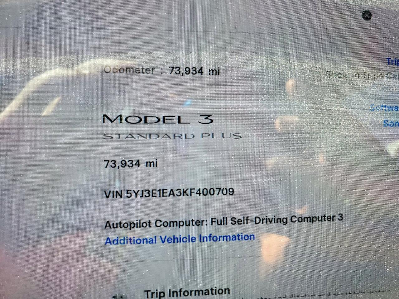 2019 Tesla Model 3 VIN: 5YJ3E1EA3KF400709 Lot: 91256435