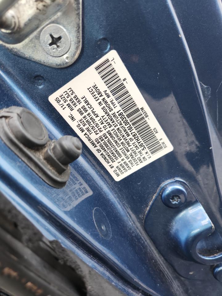 2006 Honda Element Ex VIN: 5J6YH28716L003581 Lot: 93238525