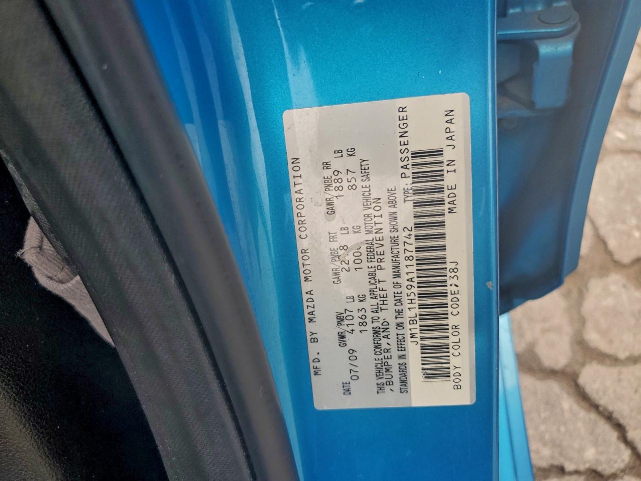 2010 Mazda 3 S VIN: JM1BL1H59A1187742 Lot: 93898165