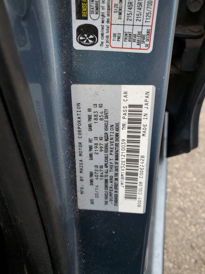 2014 Mazda 3 Touring VIN: JM1BM1V32E1210039 Lot: 93205695